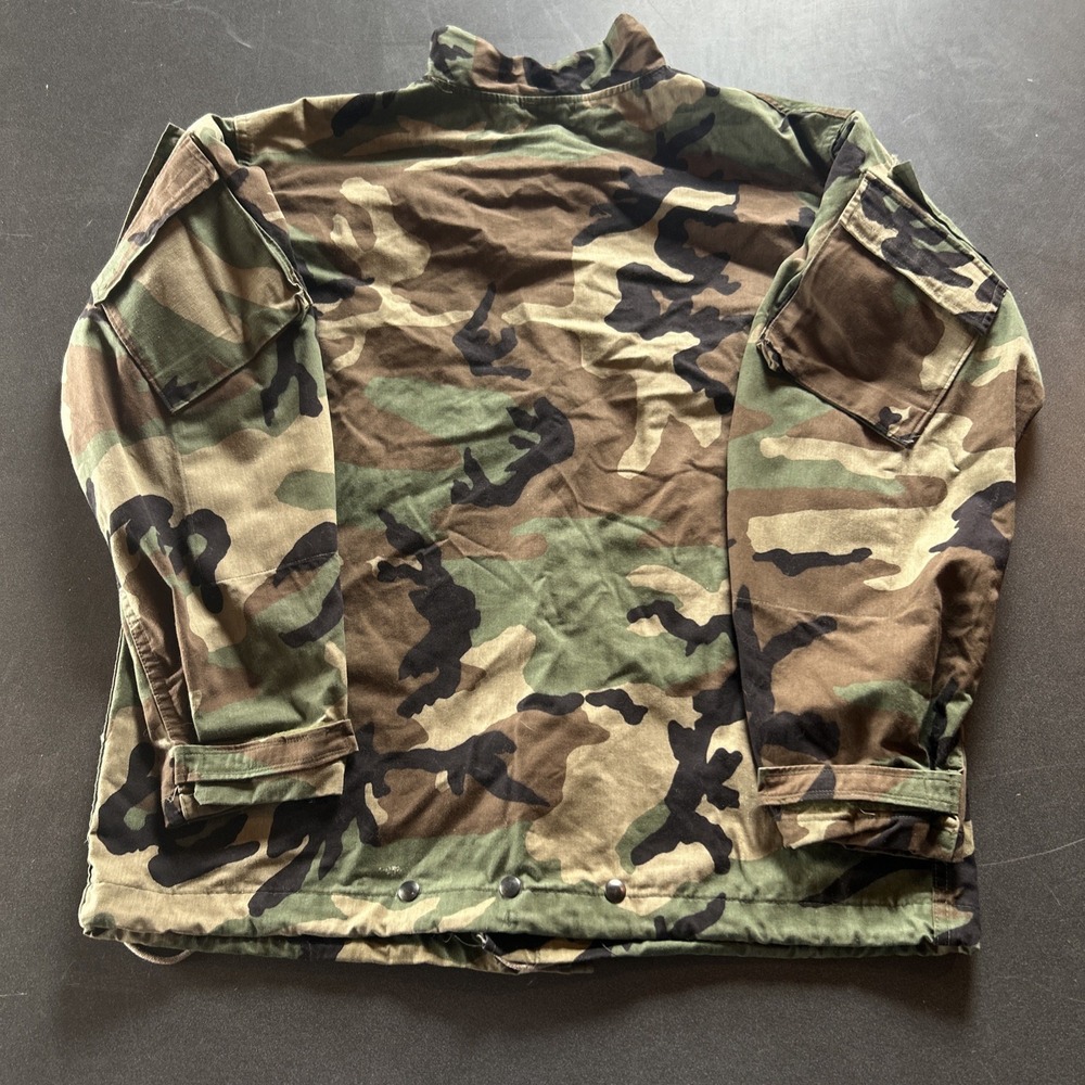 VINTAGE US Army Jacket Mens Medium M Woodland Camo Chemical Protective Lined 80s - Picture 8 of 10
